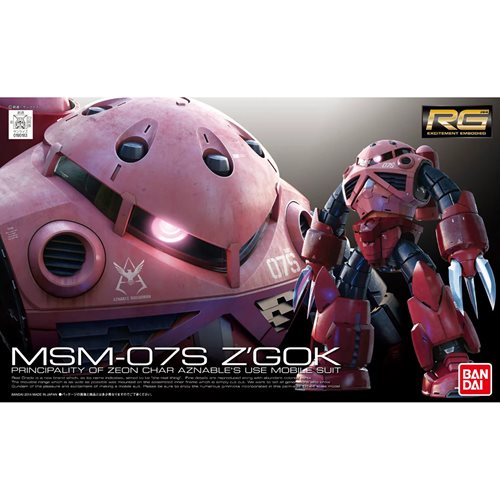 Mobile Suit Gundam Z'Gok Char Custom Real Grade 1:144 Scale Model Kit