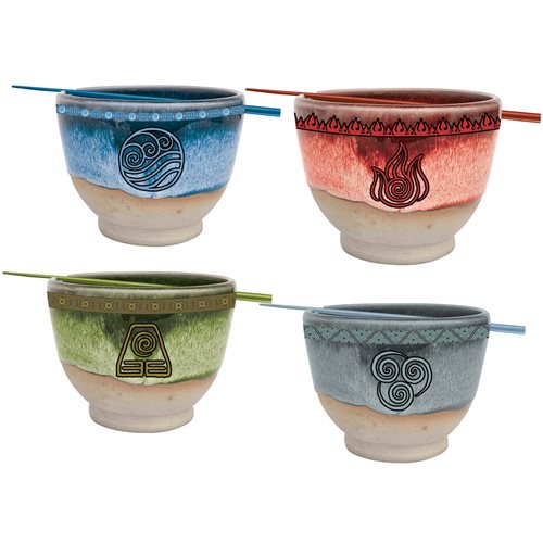 Avatar: The Last Airbender Elements 18 oz. Bowl 4-Pack