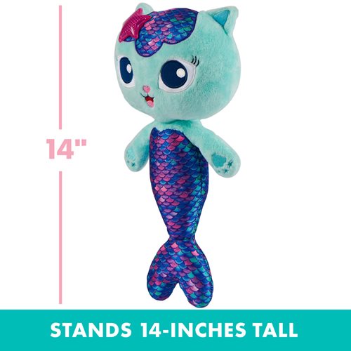 Gabby's Dollhouse MerCat 14-Inch Talking Plush