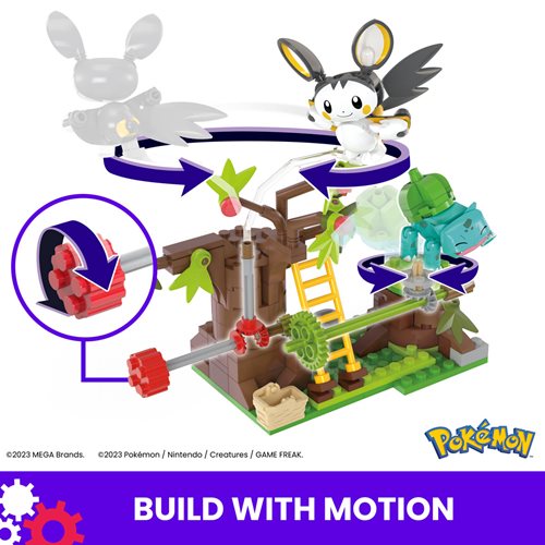 Pokémon Mega Emolga And Bulbasaur's Charming Woods Playset