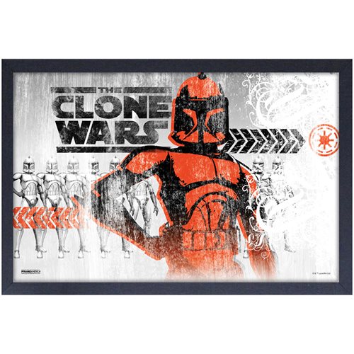 Star Wars: The Clone Wars Grunge Framed Art Print