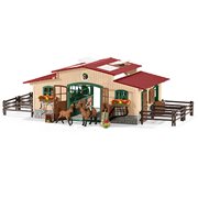 Farm World Stable with Horses and Accessories Playset