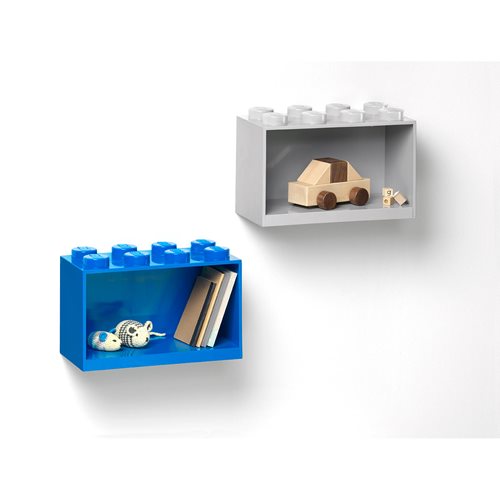 LEGO Blue 8 Knob Brick Shelf