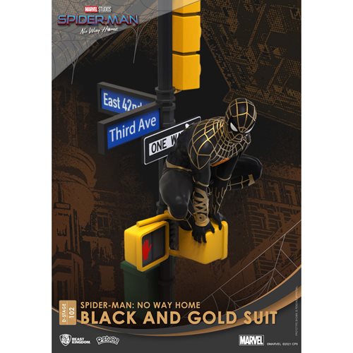 Spider-Man: No Way Home Spider-Man Black and Gold Suit DS-102 D-Stage 6-Inch Statue