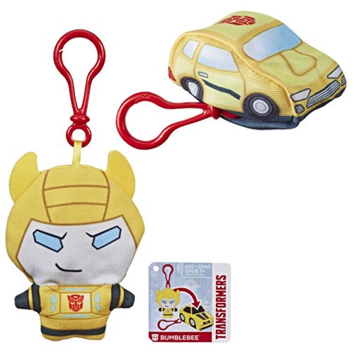 Transformers Backpack Clip Bots Plush Bumblebee to Car Reversible Soft NEW 