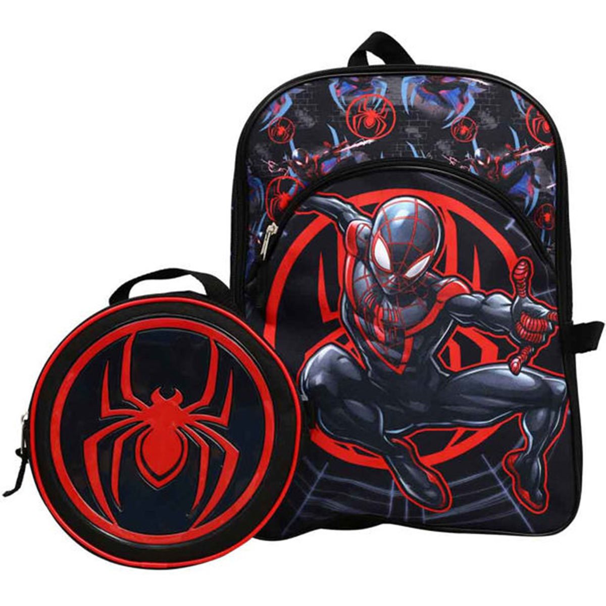 Marvel Spider-Man And Miles Morales Light-Up Web Slinger Travel Backpack  16 Multicoloured