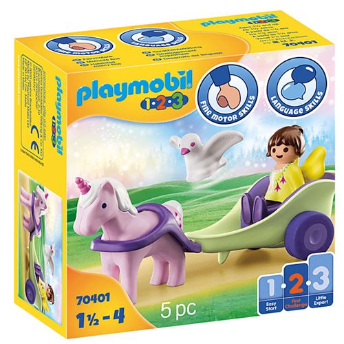 Playmobil 1.2.3 70401 Unicorn Carriage with Fairy