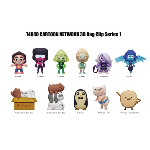 Cartoon Network 3D Foam Bag Clip Random 6-Pack