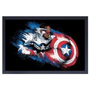 Captain America Spray Framed Art Print