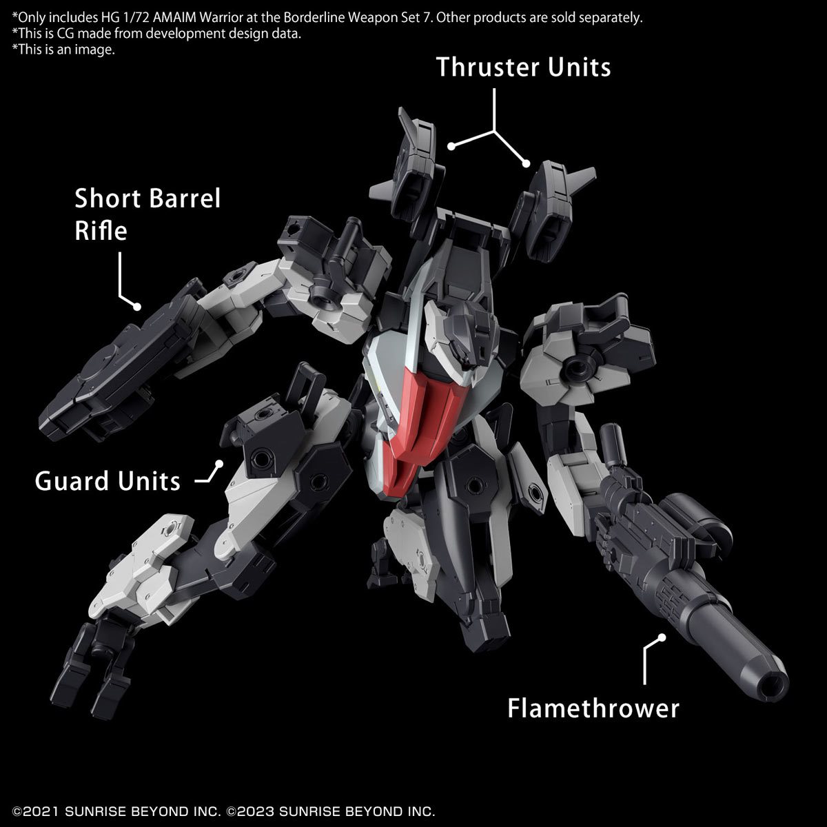 Amaim Warrior at the Borderline Equipment Set 7 High Grade HG 1:72 Scale  Model Kit