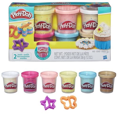 Play-Doh Confetti Compound Collection 6 PK With 2 Tools for sale online