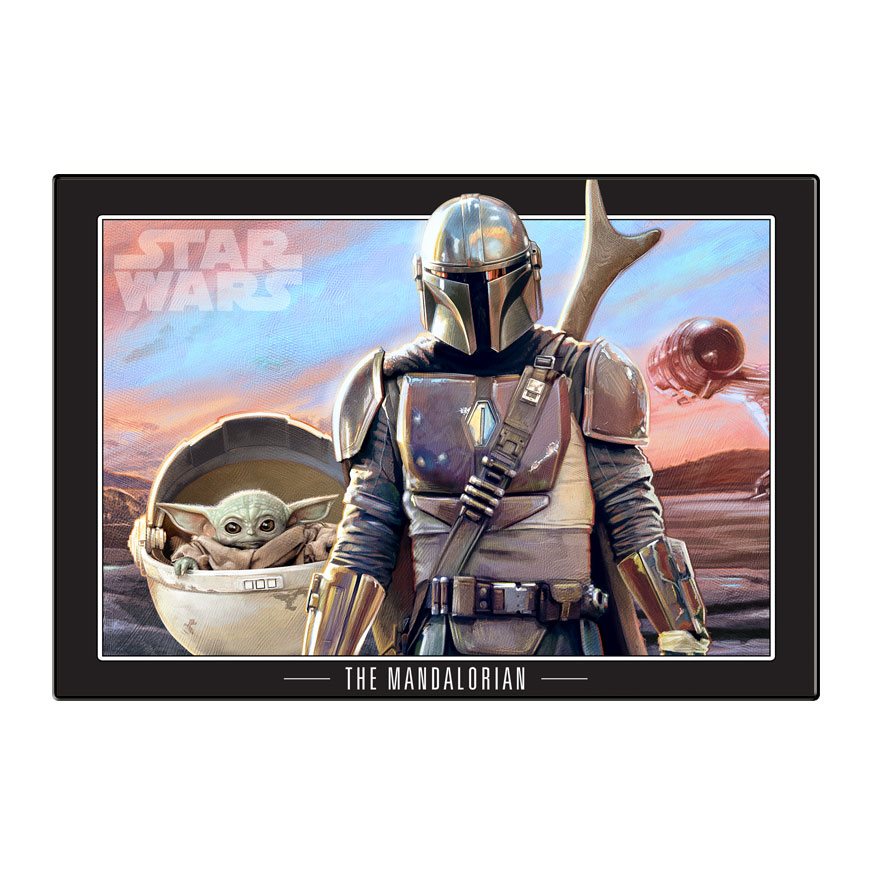 Star Wars: The Mandalorian and The Child Wood Wall Art