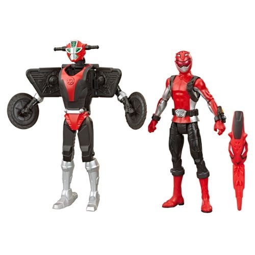 Power Rangers Beast Morphers Red Ranger and Morphin Cruise Beast Bot 6-Inch Action Figure 2-Pack