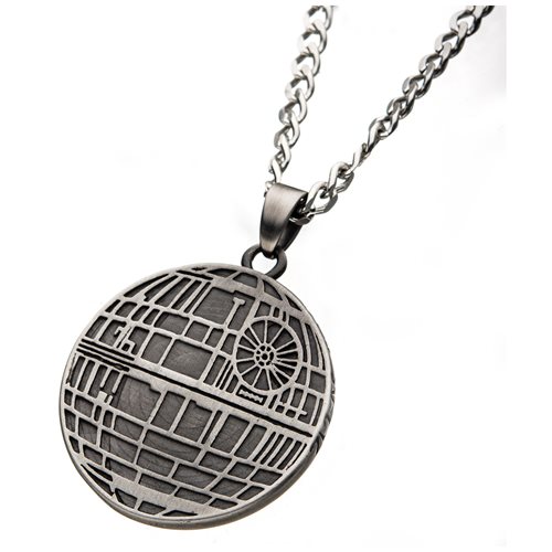 Star Wars Reversible Imperial Symbol and Death Star Necklace