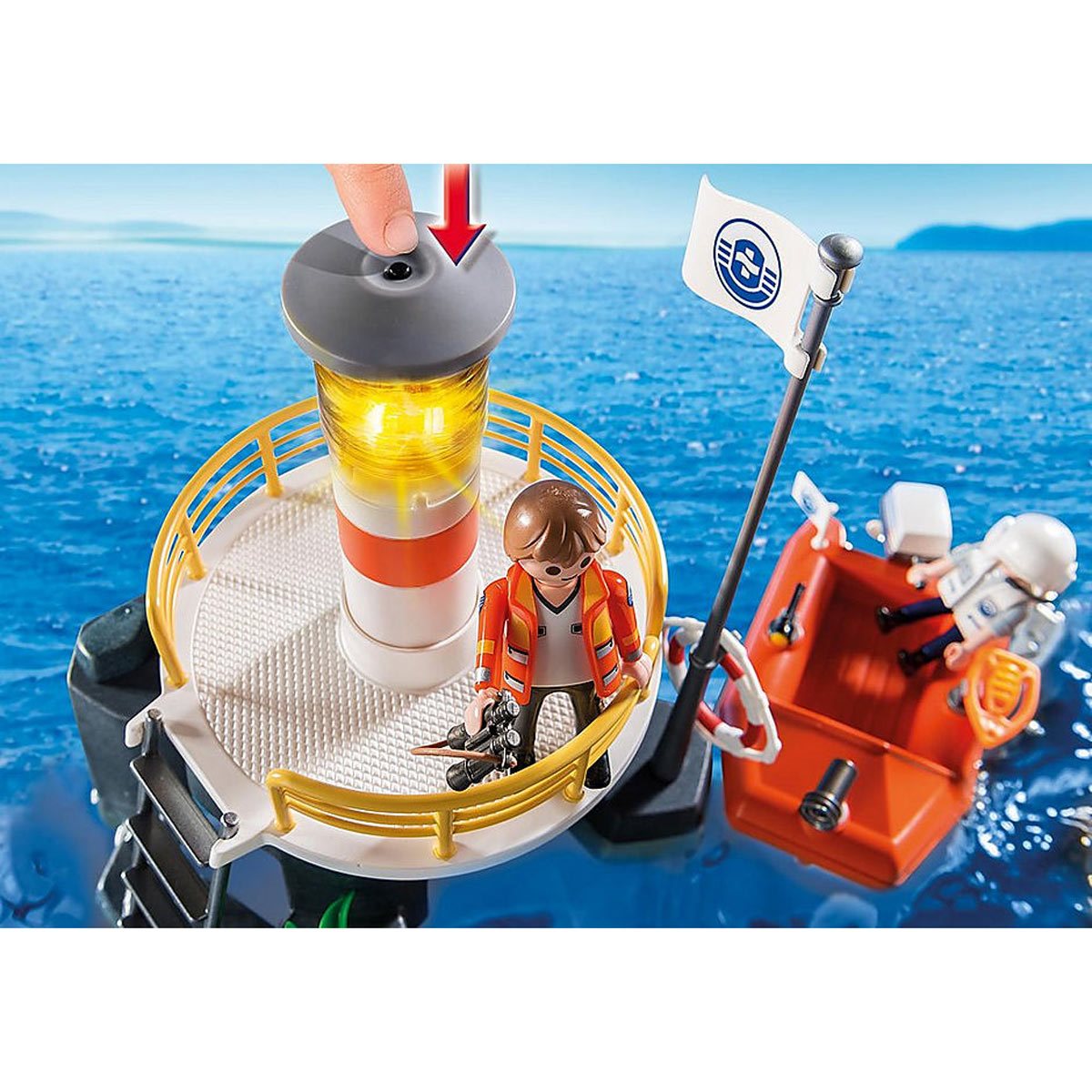 Regnbue fugl Forebyggelse Playmobil 5626 Lighthouse with Rescue Raft