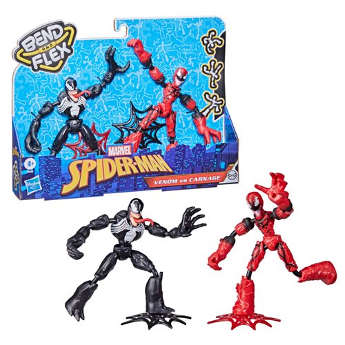 Spider-Man Bend and Flex Venom vs. Carnage Action Figure Set