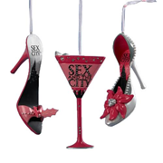 Sex and the City Shoe and Martini Glass Ornaments