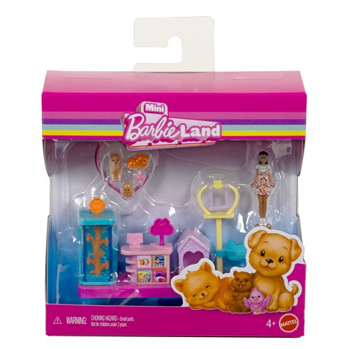 Mini BarbieLand Doll and Playset Display Case of 8