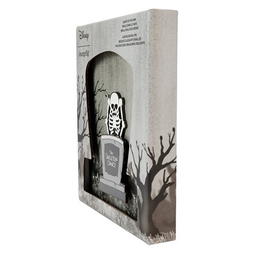 The Skeleton Dance 95th Anniversary Glow-In-The-Dark Sliding 3-Inch Collector Box Pin