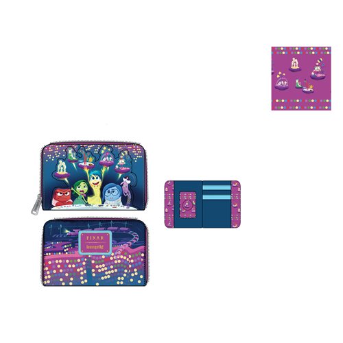 Inside Out Control Panel Glow-in-the-Dark Zip-Around Wallet