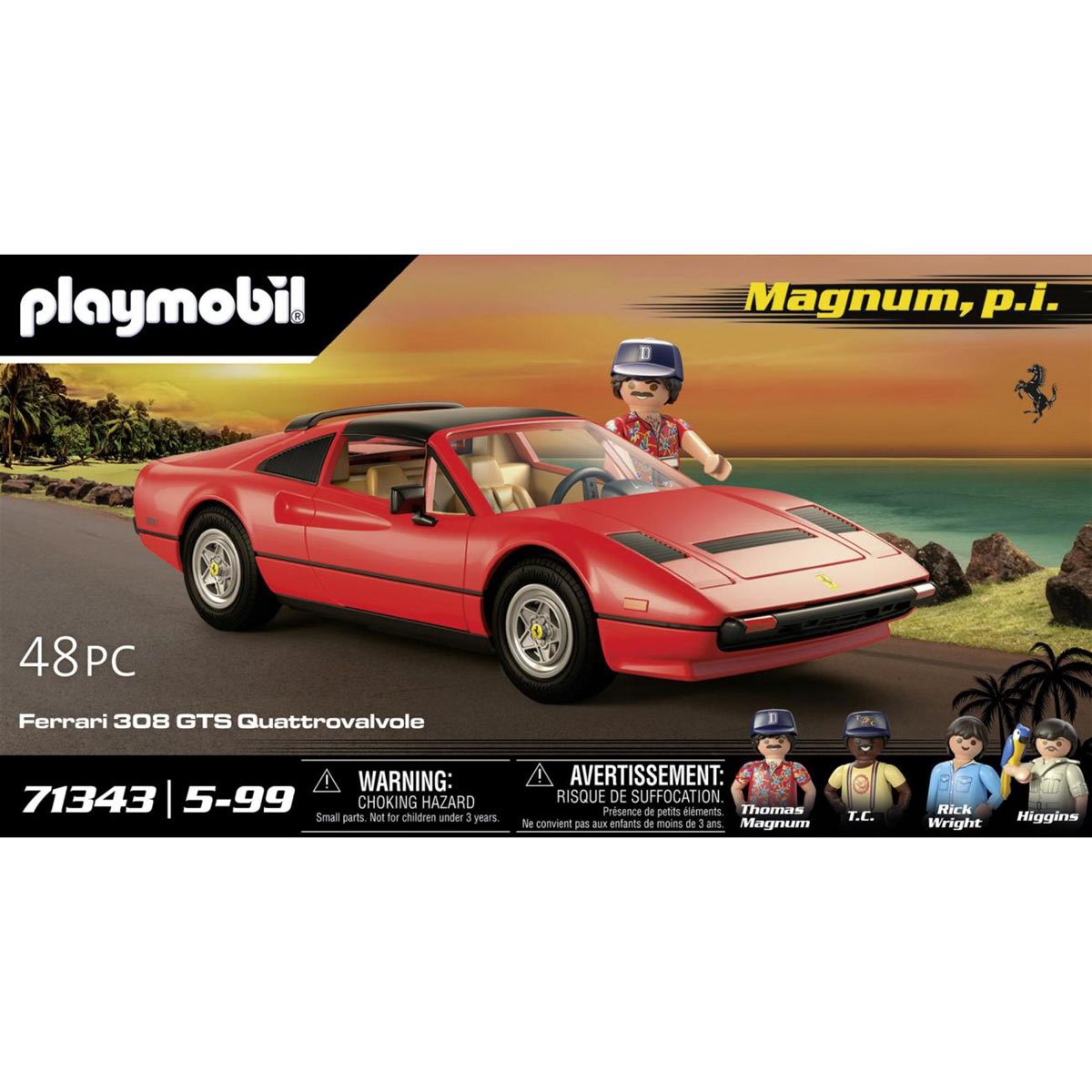 New: The iconic Magnum, p.i. Ferrari 308 GTS Quattrovalvole - PLAYMOBIL US