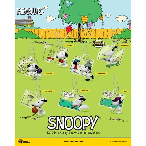 Peanuts Snoopy KC-014 Sporty Scene Series Key Chain Blind Box Case of 6