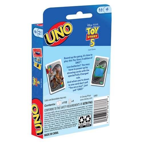 Toy Story 5 UNO Card Game