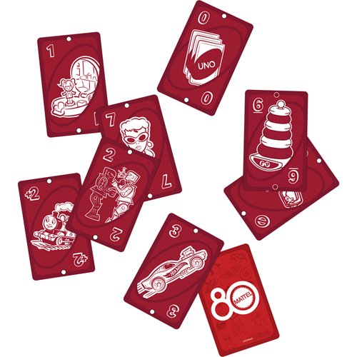 UNO Mattel 80th Ruby Red Card Game