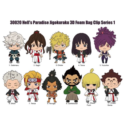 Hells Paradise: Jigokuraku 3D Foam Bag Clip Display Case of 24