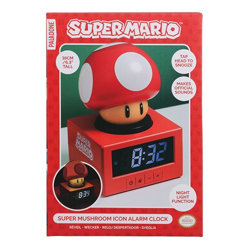 Super Mario Bros. Super Mushroom Icon Alarm Clock
