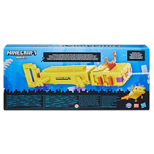 Minecraft Nerf Super Soaker Axolotl Water Blaster