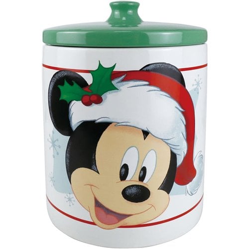 Disney Mickey Mouse Christmas 9 1/2-Inch Treat Cannister