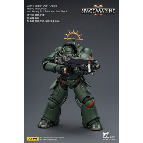 Joy Toy Warhammer 40K Space Marines Game Edition Dark Angels Heavy Intercessor Rifle & Pistol 1:18 S