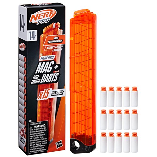 Nerf Pro Magazine Half-Length Magazine and 15 Pro Half-Length Darts