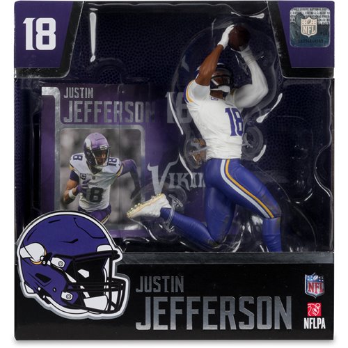 NFL SportsPicks Minnesota Vikings Justin Jefferson 7-Inch Posed Figure