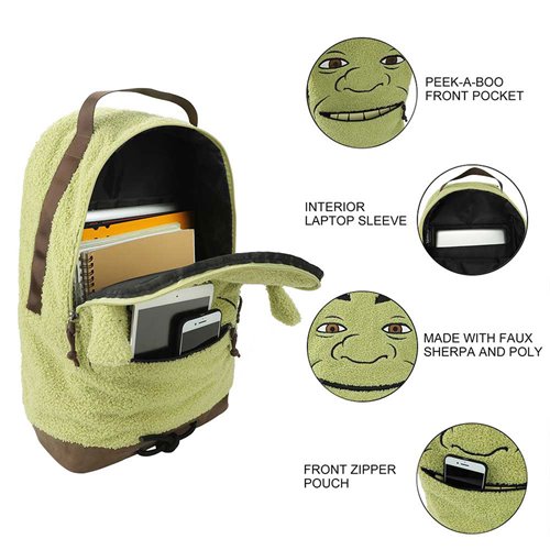 Shrek Sherpa Big Face Backpack