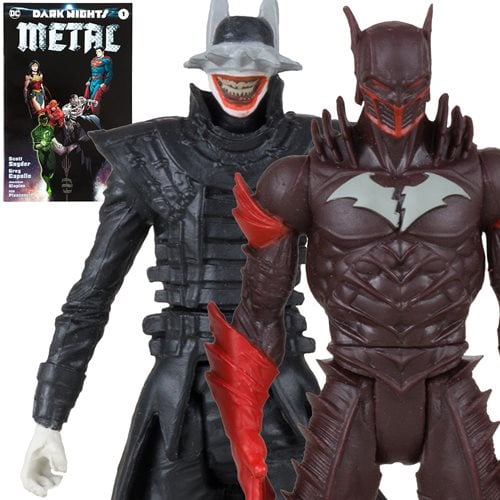 DC Dark Nights Metal Page Punchers Batman Who Laughs and Red Death 3-Inch Scale Action Figure with Comic Book