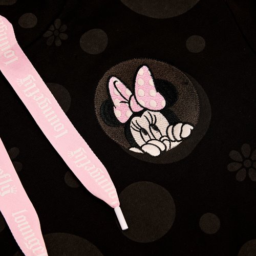 Minnie Mouse Rocks The Dots Florals Hooded Sweatshirt