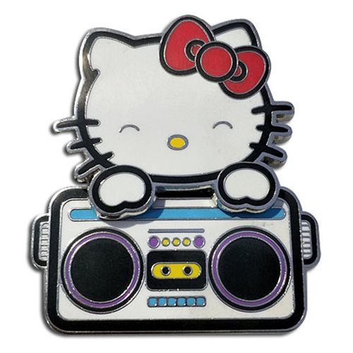 Hello Kitty Bopping Radio Enamel Pin