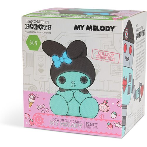 Hello Kitty and Friends My Melody #309 Glow-in-the-Dark Handmade By Robots Vinyl Figure