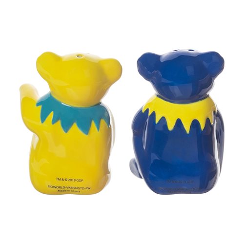 Grateful Dead Dancing Bears Sculpted Ceramic Salt and Pepper Shaker Set