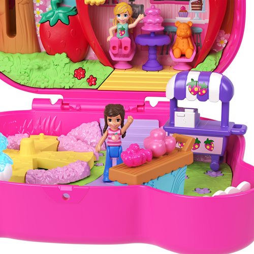 Polly Pocket Straw-Beary Patch Compact Open Box Playset
