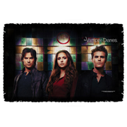 Vampire Diaries Stained Glass Woven Tapestry Throw Blanket