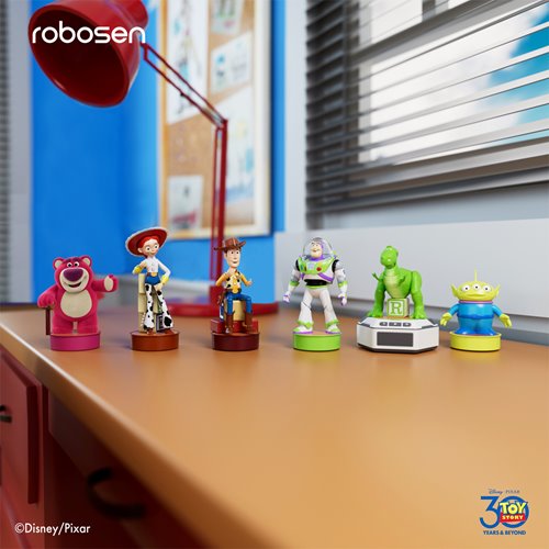 Toy Story Mini Robots Story Pack 6 Toy Story Robots with Base - Buzz Lightyear, Woody, Lotso, Alien,