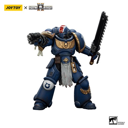 Joy Toy Warhammer Space Marine II Ultramarines Lieutenant Titus Collectors Edition 1:18 Scale Action