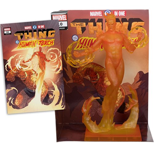 Marvel Collection Wave 7 Human Torch Marvel 2-In-One: Thing & Human Torch #10 1:6 Scale Posed Figure with Scene & Comic