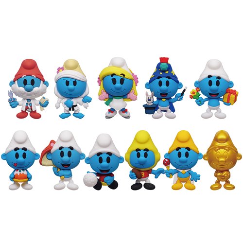 The Smurfs Series 2 3D Foam Bag Clip Display Case of 24