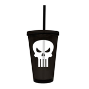 Punisher Skull Logo 16 oz. Black Acrylic Travel Cup