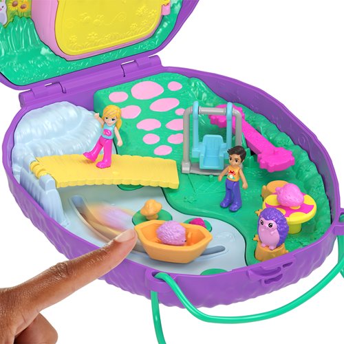 Polly Pocket Hedgehog Mom and Baby Wearable Compact Playset
