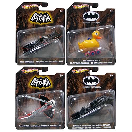 Hot Wheels Batman Batmobile Batcopter Penguins Duck Armoured toys 1:50 scale NEW